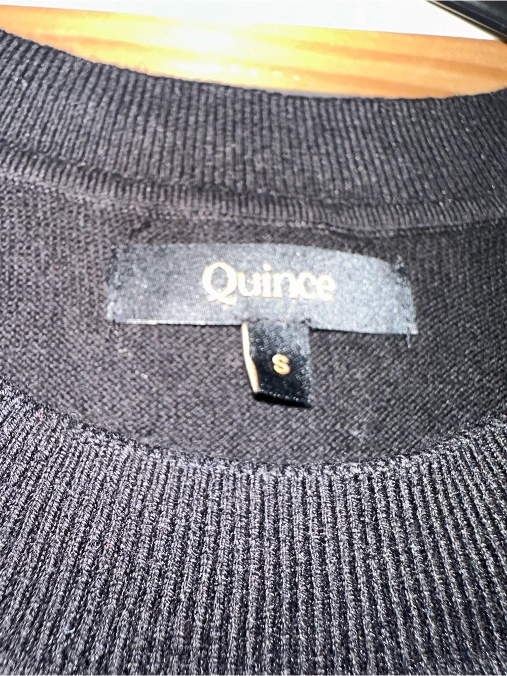 Quince Lightweight Cotton Cashmere Crew Neck Sweater Women’s Small Basic Capsule